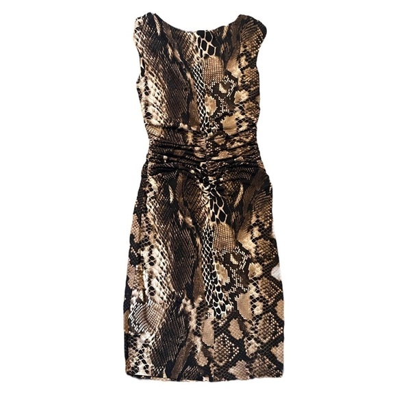 Lauren Ralph Lauren Snakeskin Print Sleeveless Dress - Picture 1 of 7